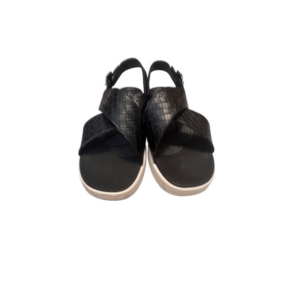 Clarks Drift Sun Womens Black Woven Sandals UK 8.5 D US 11 M Adjustable Strap - Picture 2 of 7